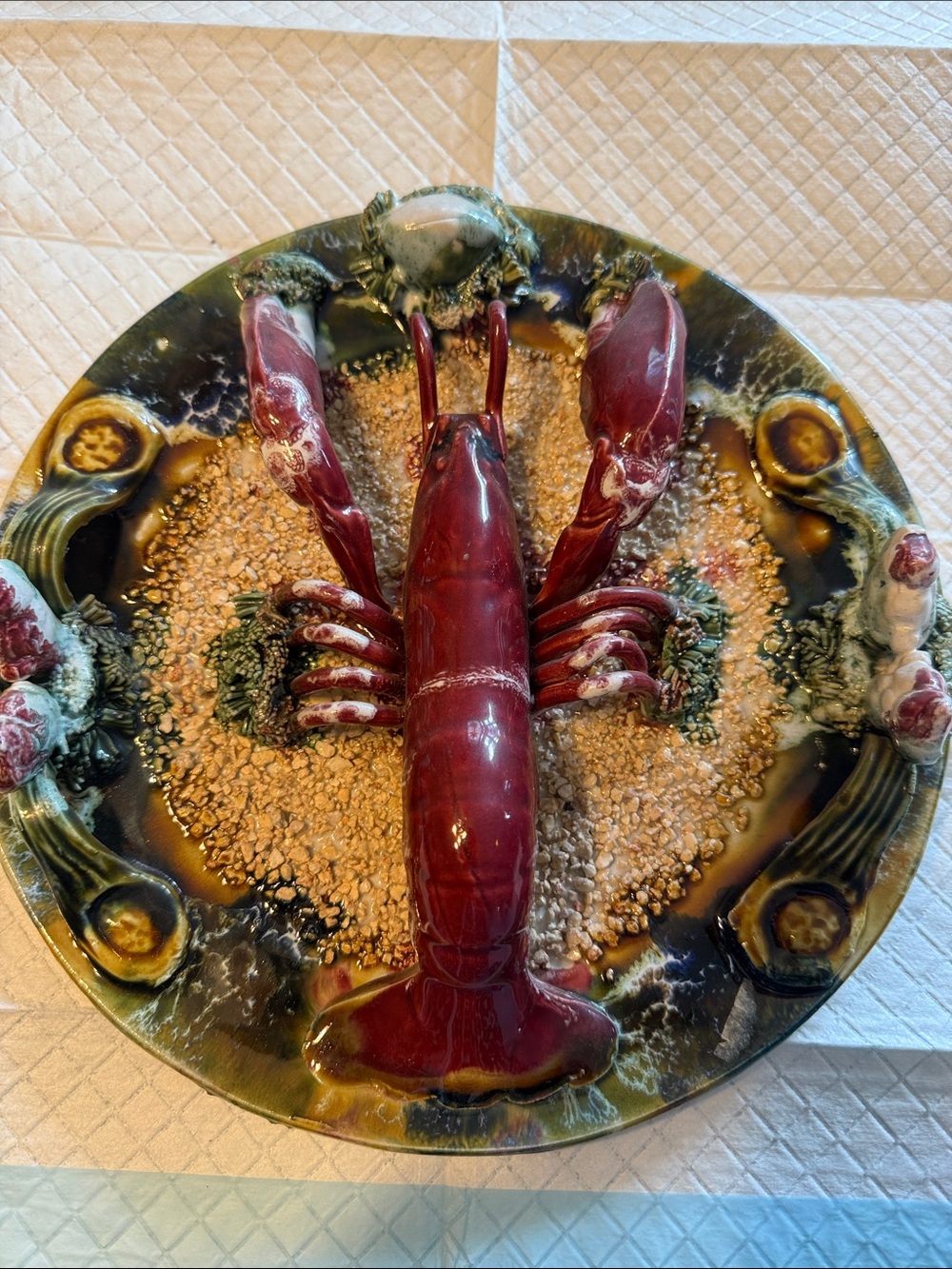 Portuguese Majolica Lobster plate
Pakistan style 
3d still life